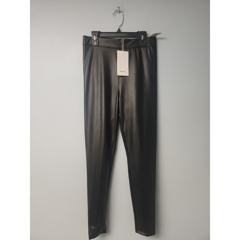 Bershka Black‎ Women Faux Leather Legging Size Medium